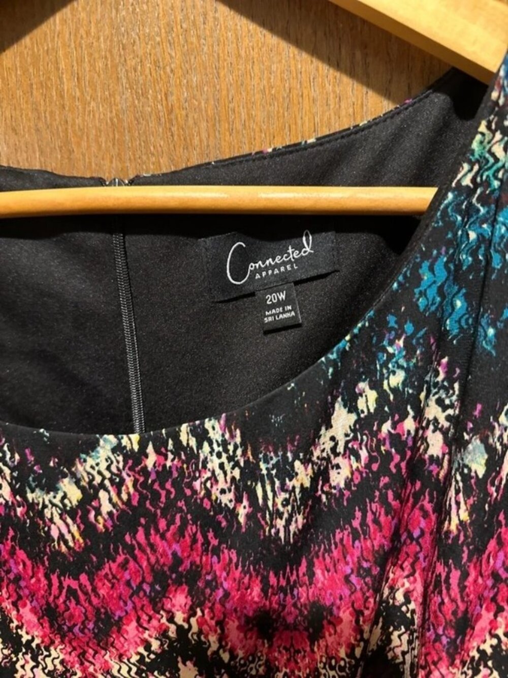 20w Connected Women's Petite Chevron Print Dress plus - Picture 2 of 3